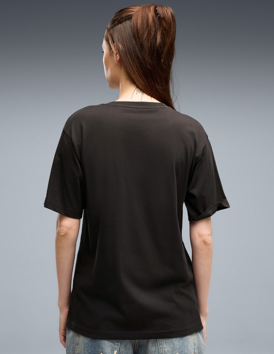 Playera manga corta Graphics Relaxed Cha cuello redondo mujer 3