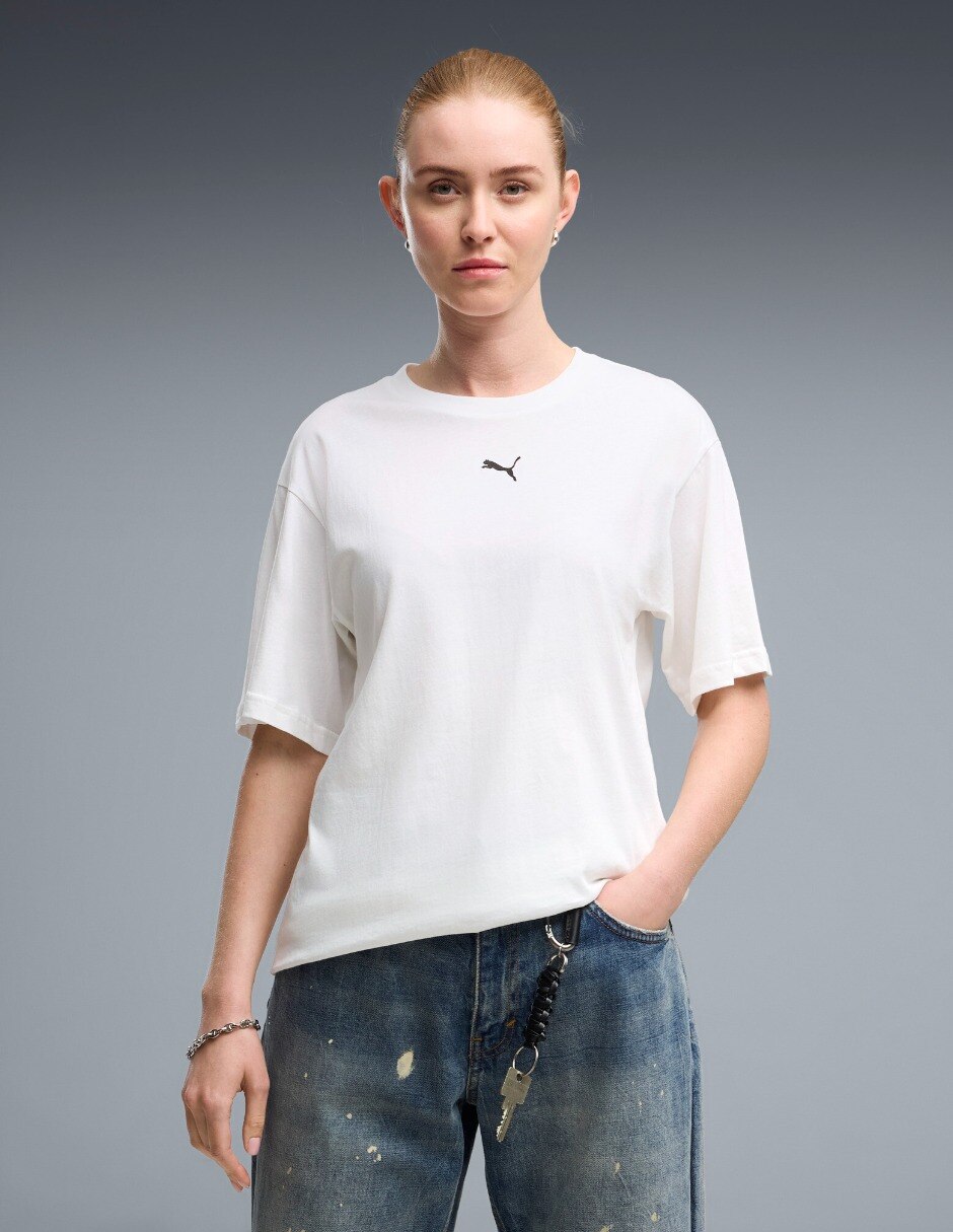 Playera manga corta Ess Relaxed Tee cuello redondo mujer Playera manga corta Ess Relaxed Tee cuello redondo mujer