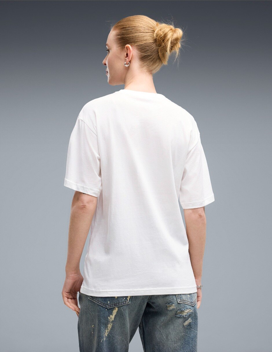 Playera manga corta Ess Relaxed Tee cuello redondo mujer 3