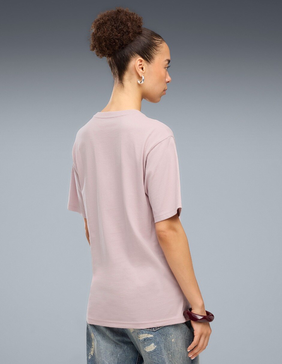 Playera manga corta Graphics Relaxed Cha cuello redondo mujer 3