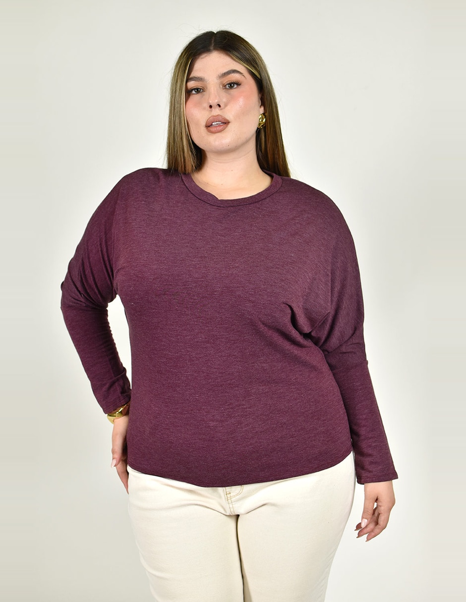 Blusa manga larga para mujer