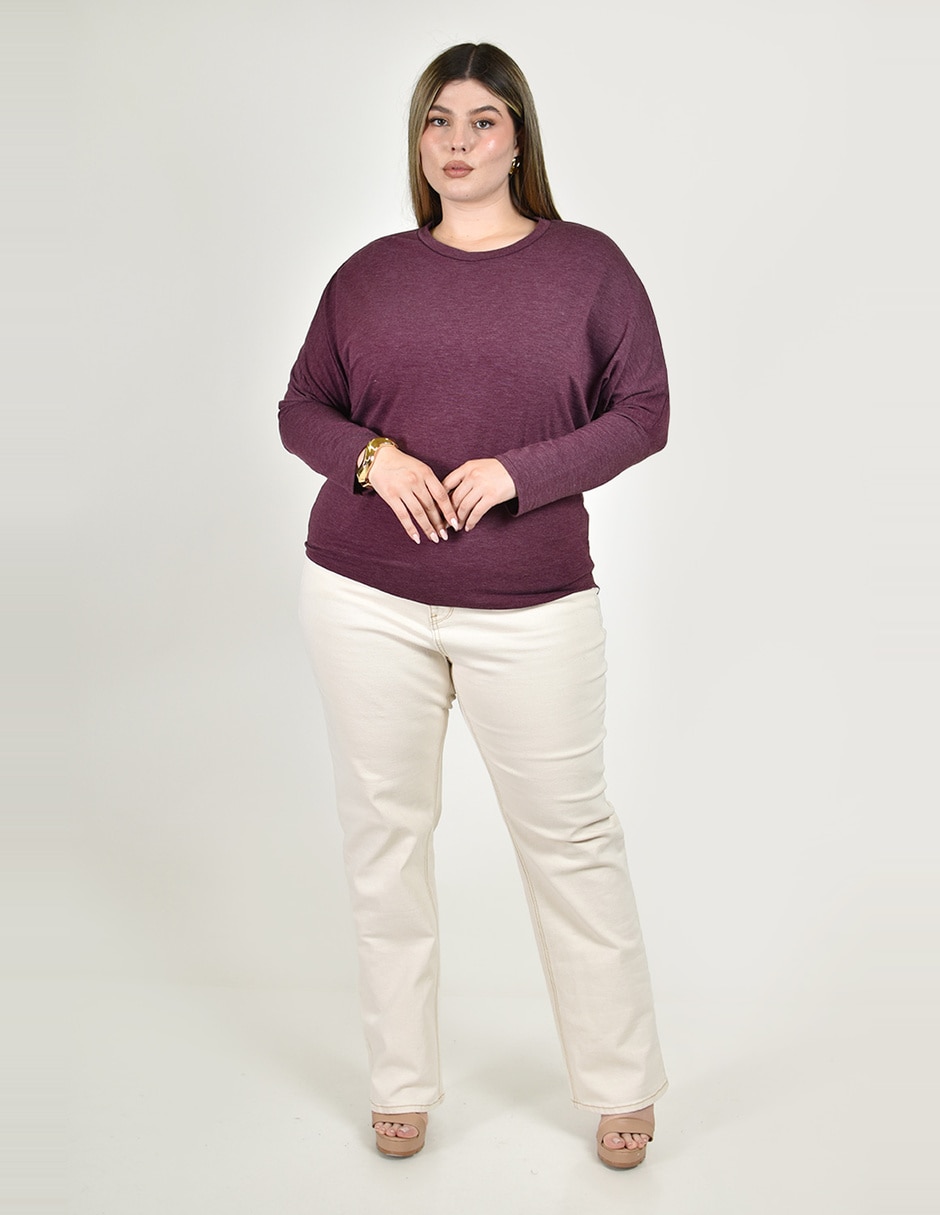 Blusa manga larga para mujer