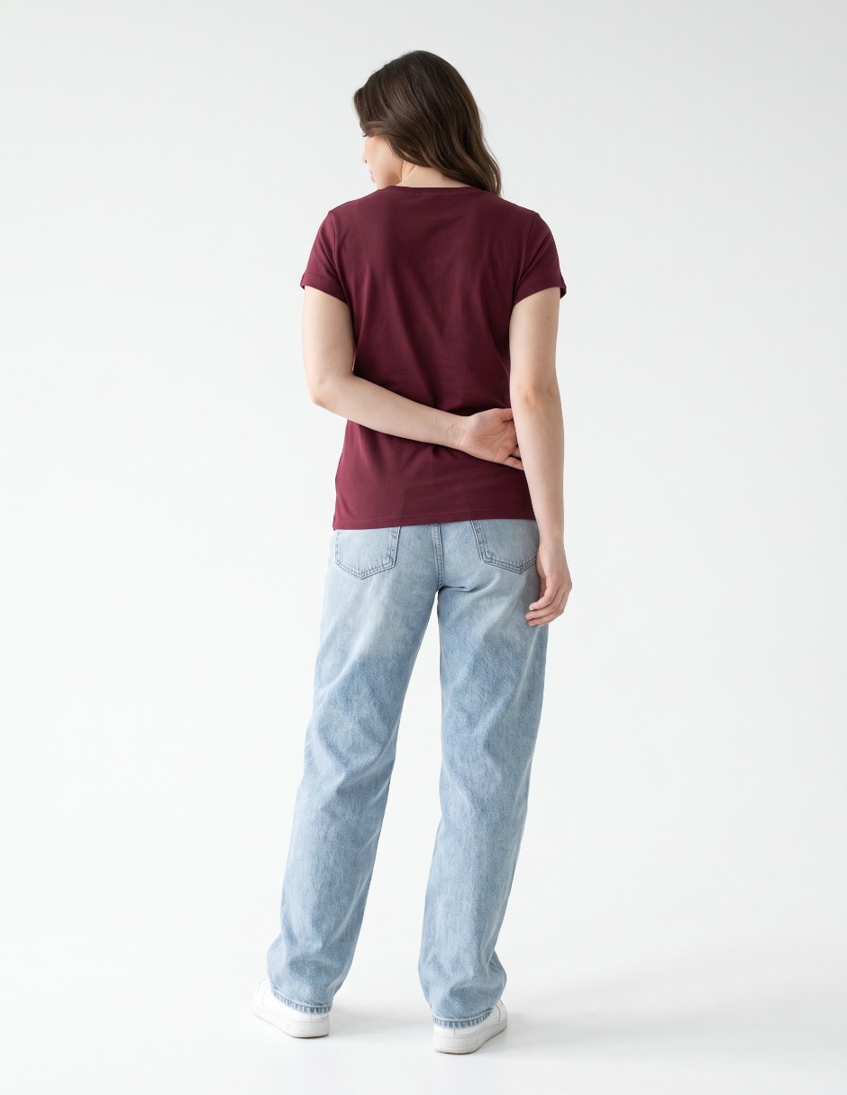 Playera manga corta cuello redondo para mujer 2