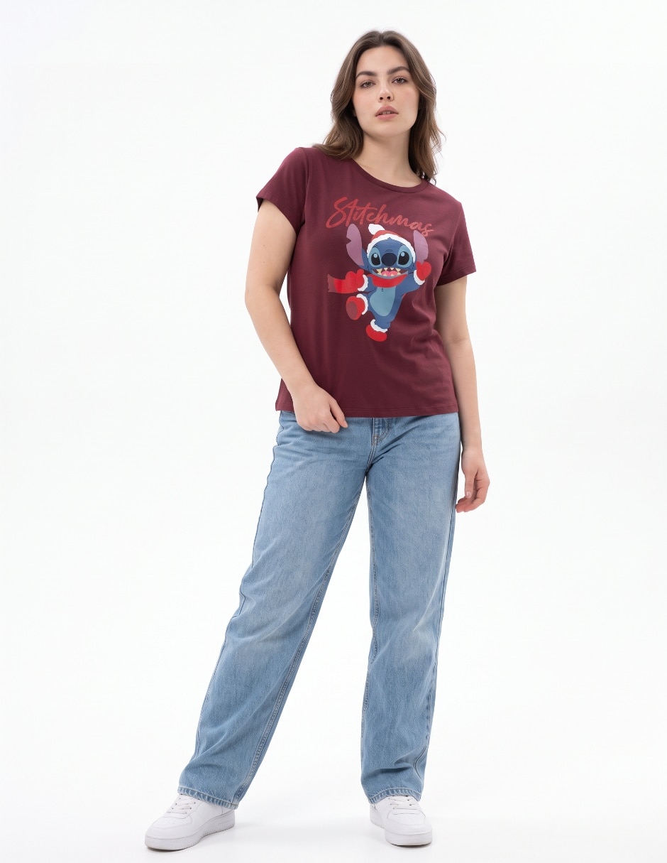 Playera manga corta cuello redondo para mujer 3