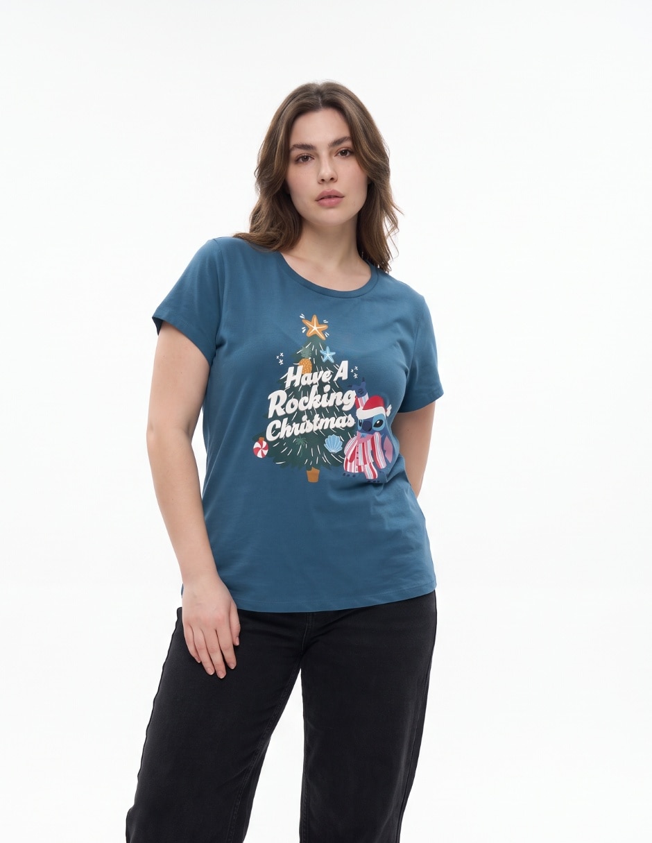 Playera manga corta cuello redondo para mujer Playera manga corta cuello redondo para mujer