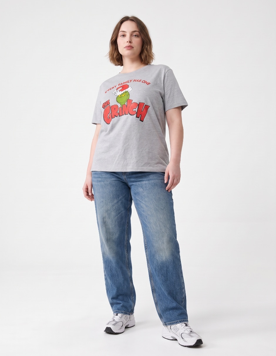 Playera manga corta The Grinch cuello redondo para mujer 3