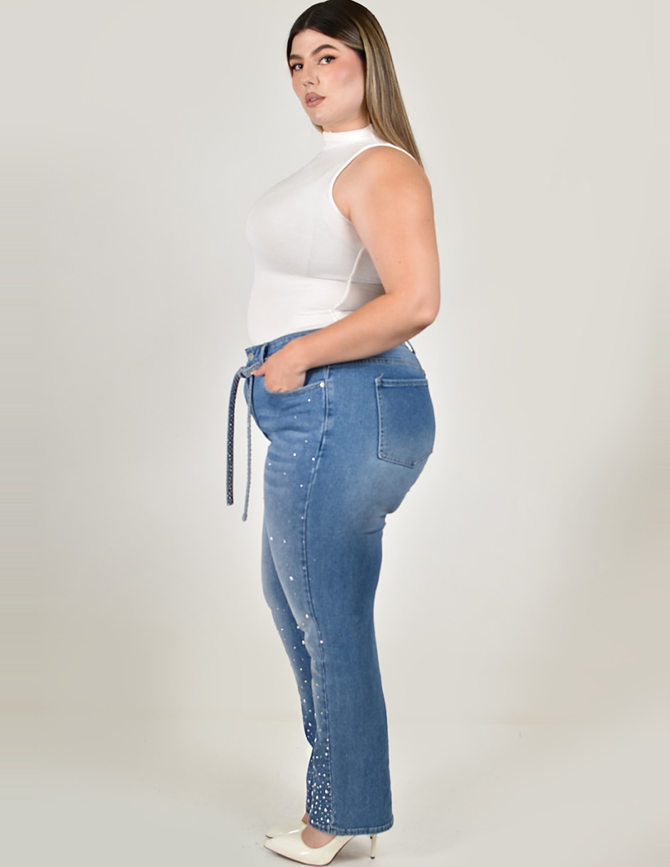 Jeans straight para mujer 2