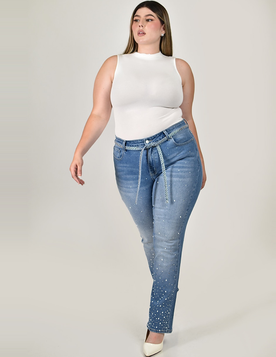Jeans straight para mujer 6