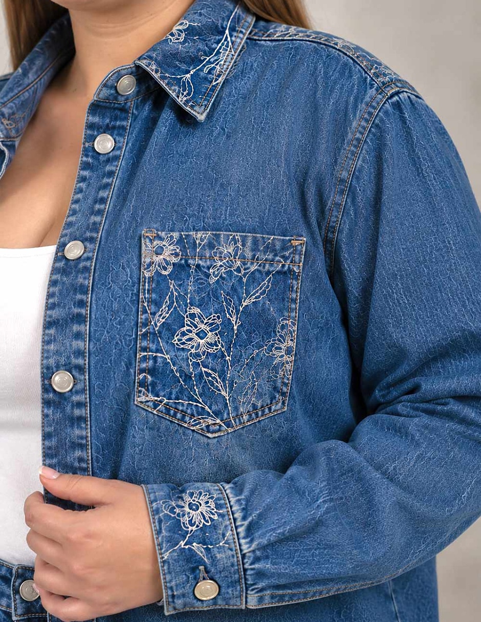 Chamarra No aplica No de Mezclilla para mujer 4