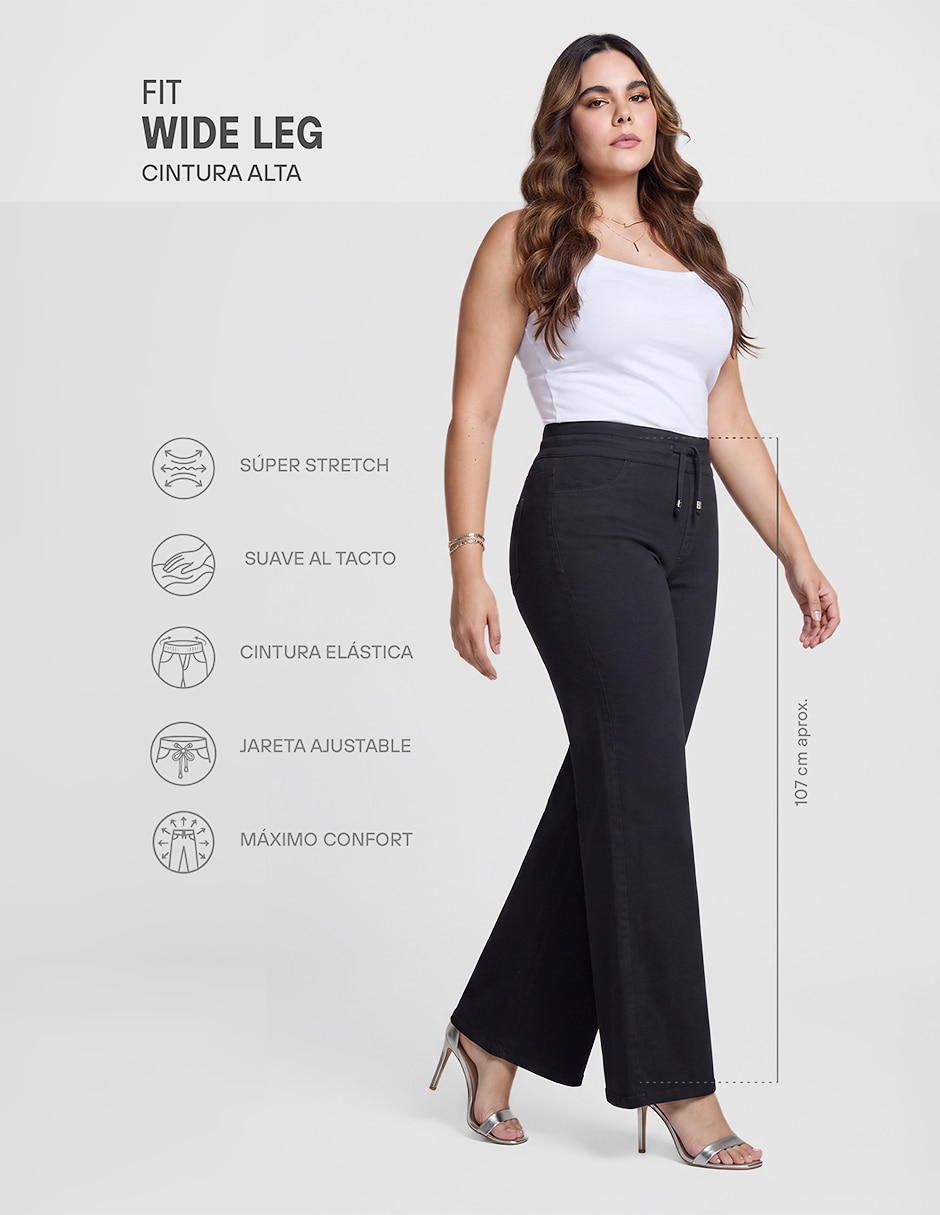 Jeans wide leg para mujer