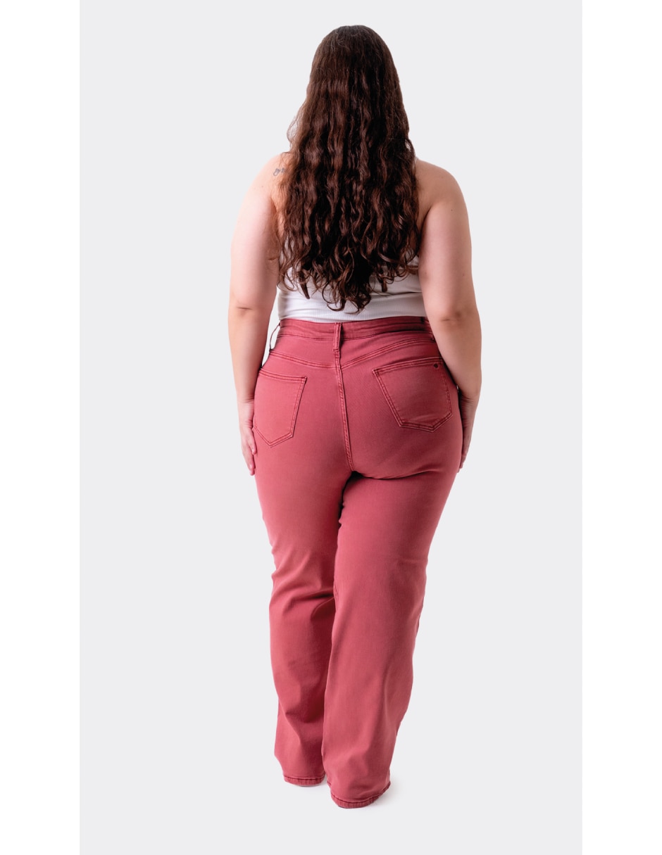 Jeans/Jegging/Jeans jogger Regular Wide leg Cintura alta para mujer 3