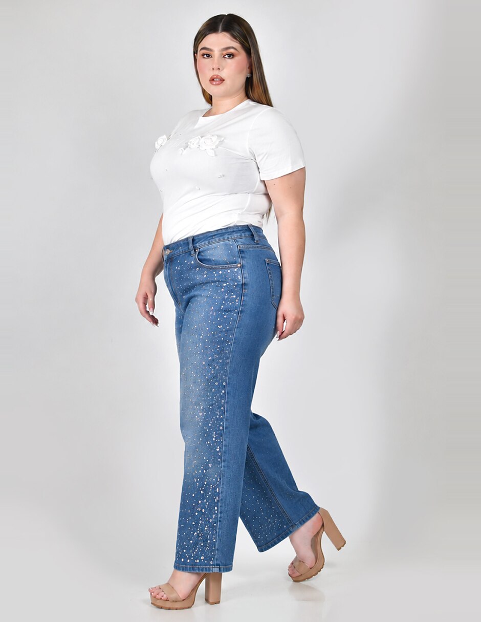 Jeans/Jegging/Jeans jogger Regular Straight Cintura alta J-CH-ZH-0226-DENIM No aplica para mujer 2