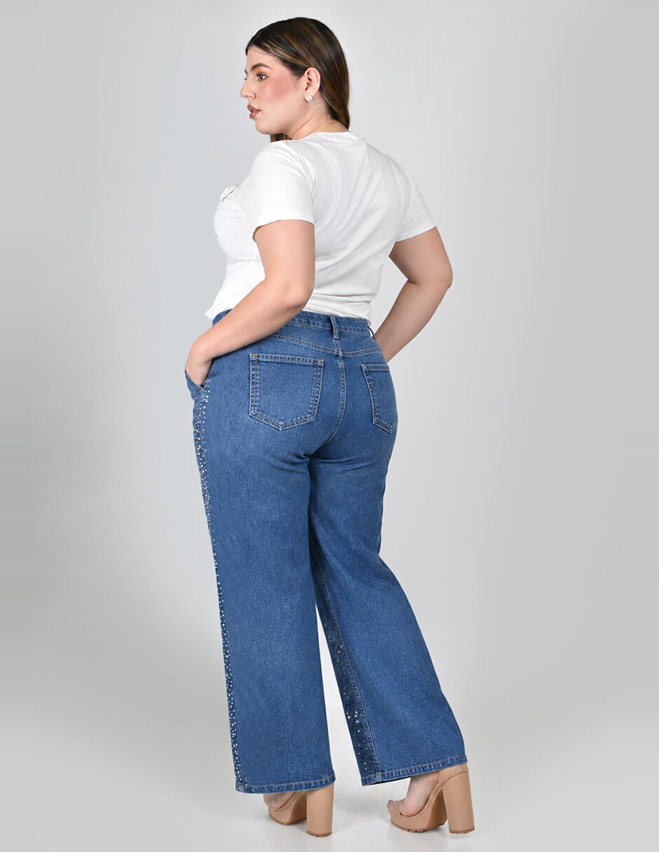 Jeans/Jegging/Jeans jogger Regular Straight Cintura alta J-CH-ZH-0226-DENIM No aplica para mujer 3
