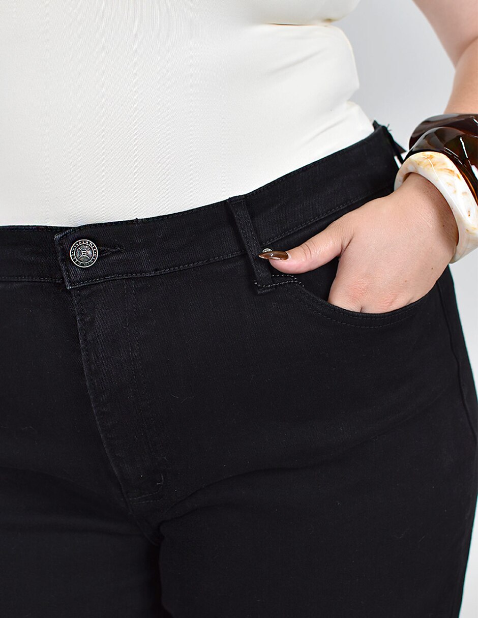 Jeans/Jegging/Jeans jogger Regular Wide leg Cintura alta J-BAL-7238-NEGRO No aplica para mujer 4