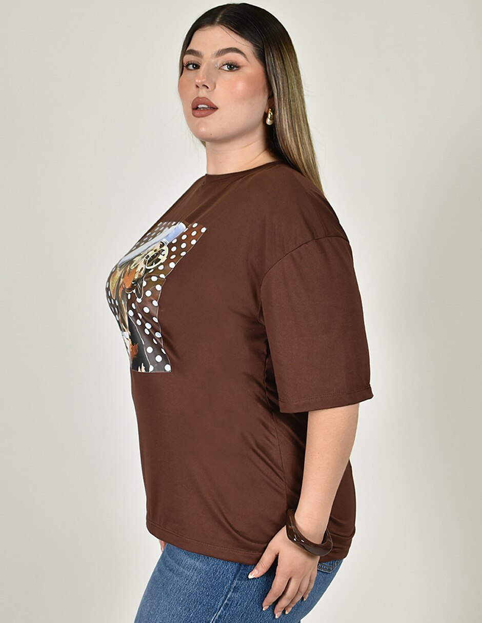 Playera manga No aplica cuello Redondo para mujer 2