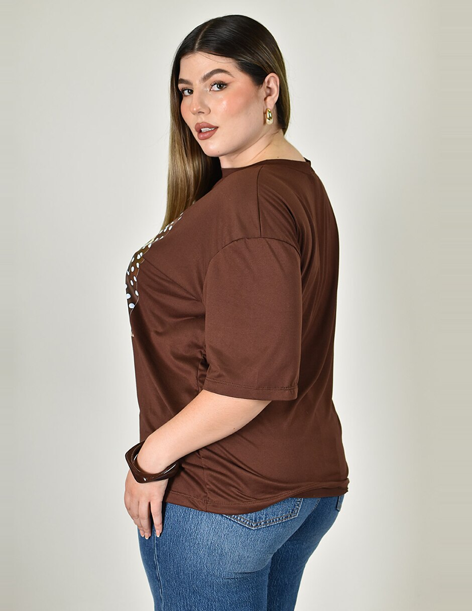 Playera manga No aplica cuello Redondo para mujer 3