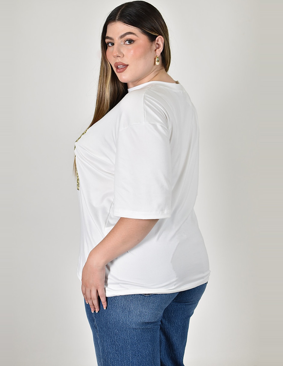 Playera manga No aplica cuello Redondo para mujer 3