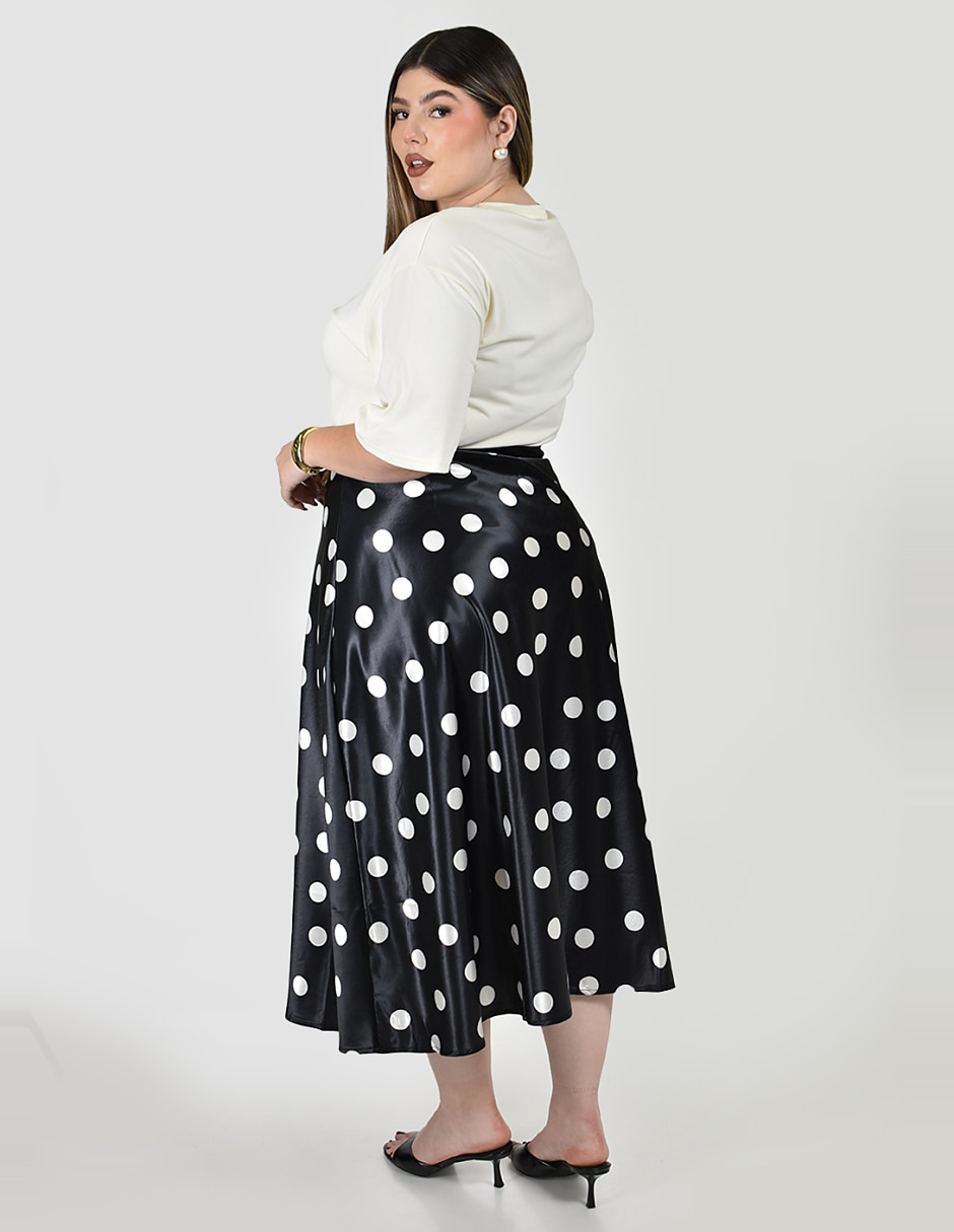 Falda/Falda short/Falda pantalón Midi de Poliéster a la (si aplica) Cintura alta 3
