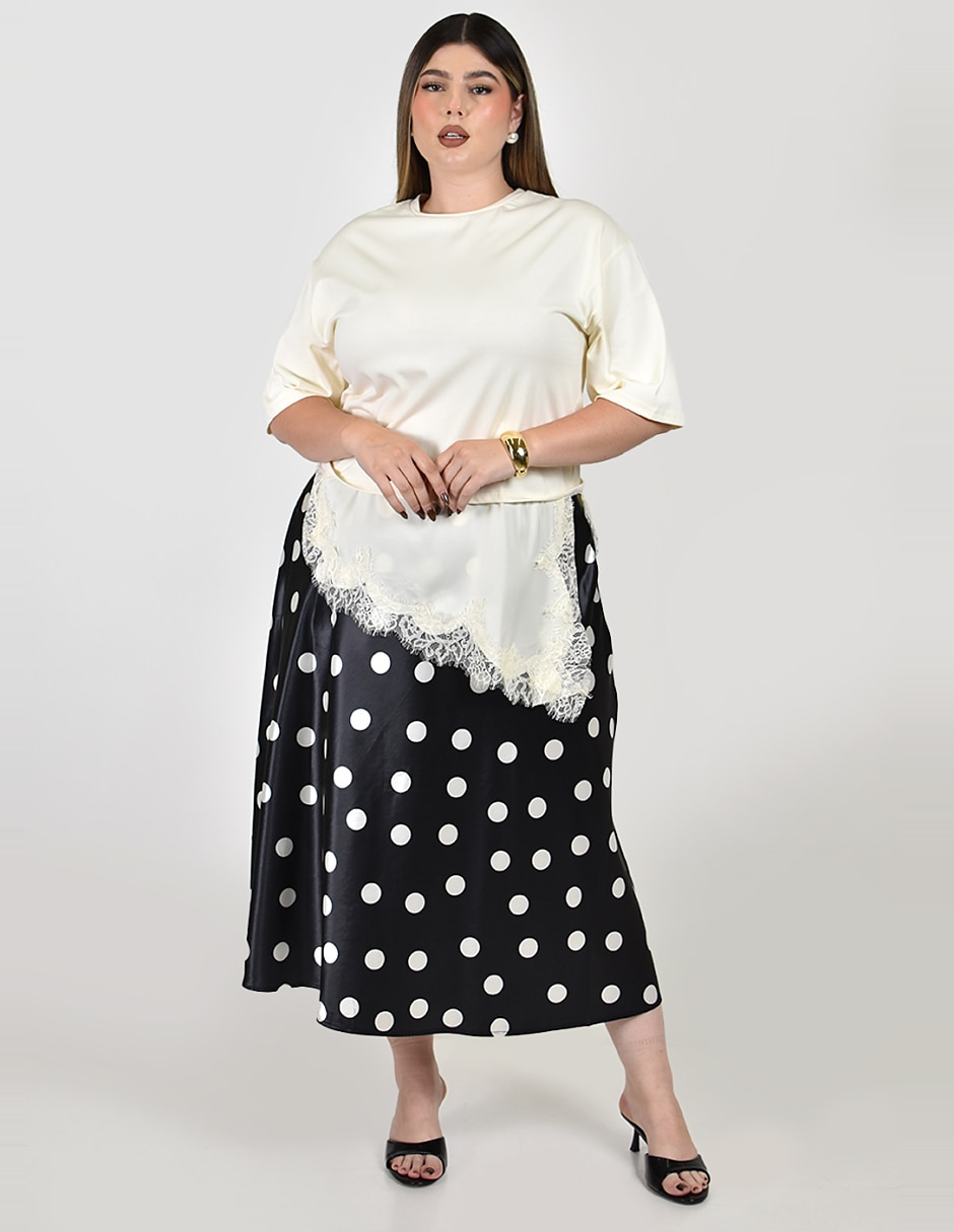 Falda/Falda short/Falda pantalón Midi de Poliéster a la (si aplica) Cintura alta 5