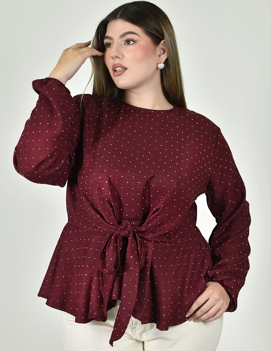 Blusa manga larga para mujer