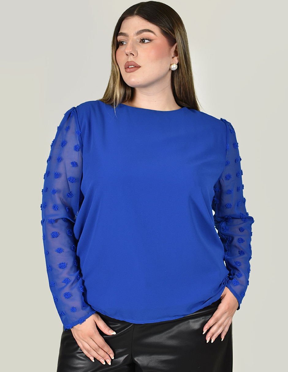 Blusa manga larga para mujer