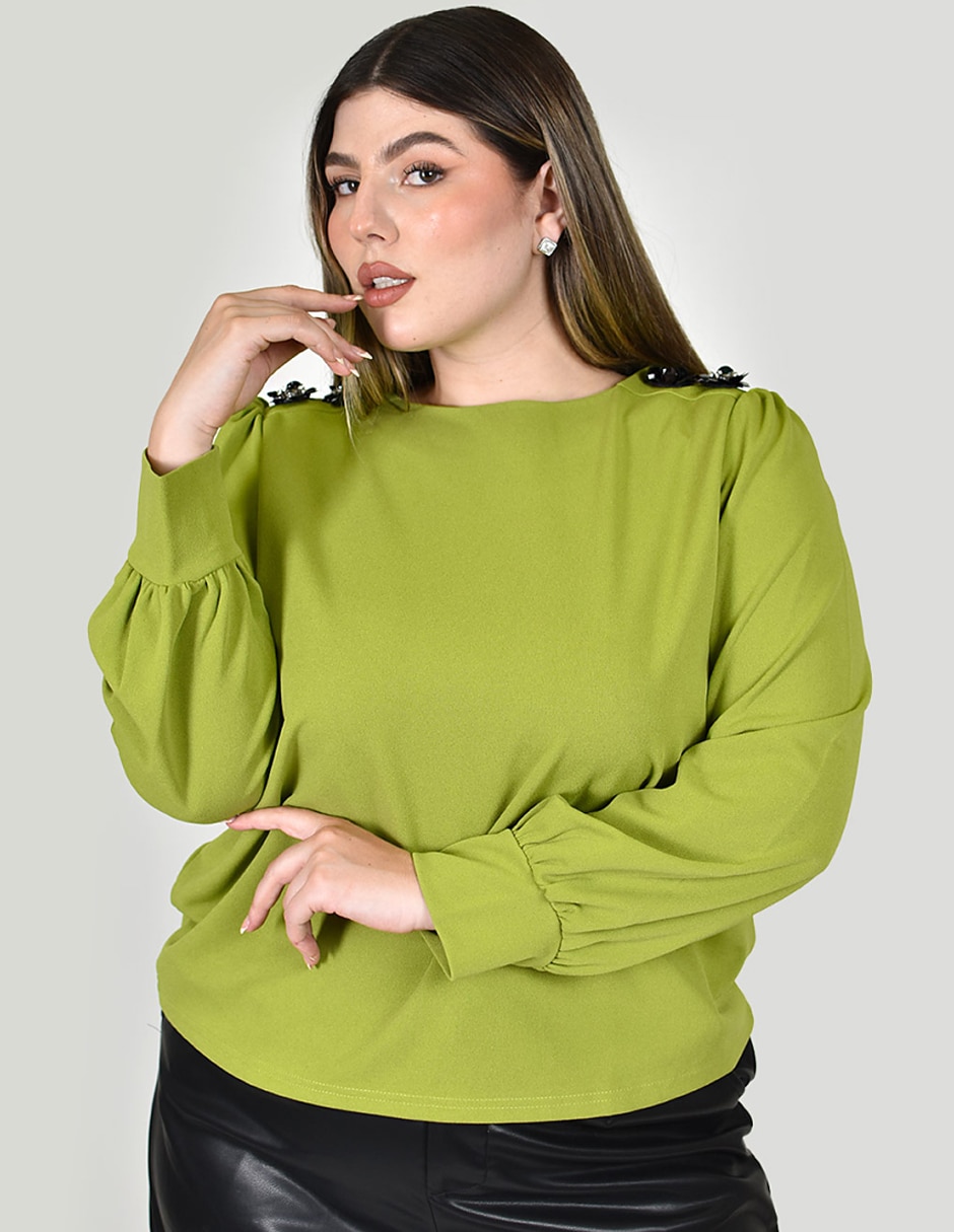 Blusa manga larga para mujer