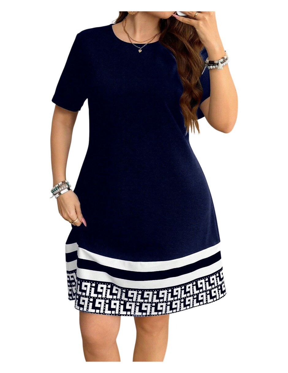 Vestido arriba rodilla casual para mujer 2